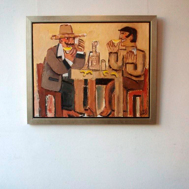 Krzysztof Kokoryn - Tequila (Oil on Canvas | Wymiary: 113 x 94 cm | Cena: 8500 PLN)