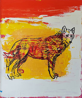 Jacek Łydżba : Wolf : Oil on Canvas