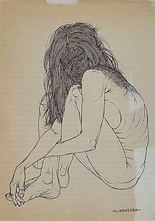 Magdalena Sawicka : Untitled Number 37 : Ink on paper