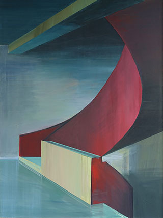 Maria Kiesner : Mystical staircase : Tempera on canvas