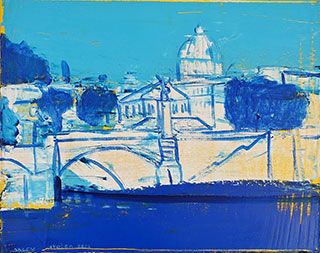 Jacek Łydżba : Bridge in Rome : Oil on Canvas