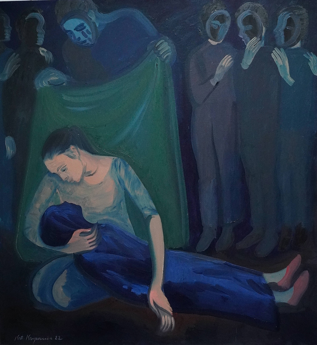 Katarzyna Karpowicz - Loss (Oil on Canvas | Wymiary: 120 x 130 cm | Cena: 40000 PLN)