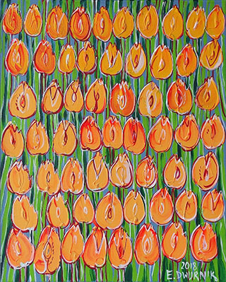 Edward Dwurnik - Yellow tulips
