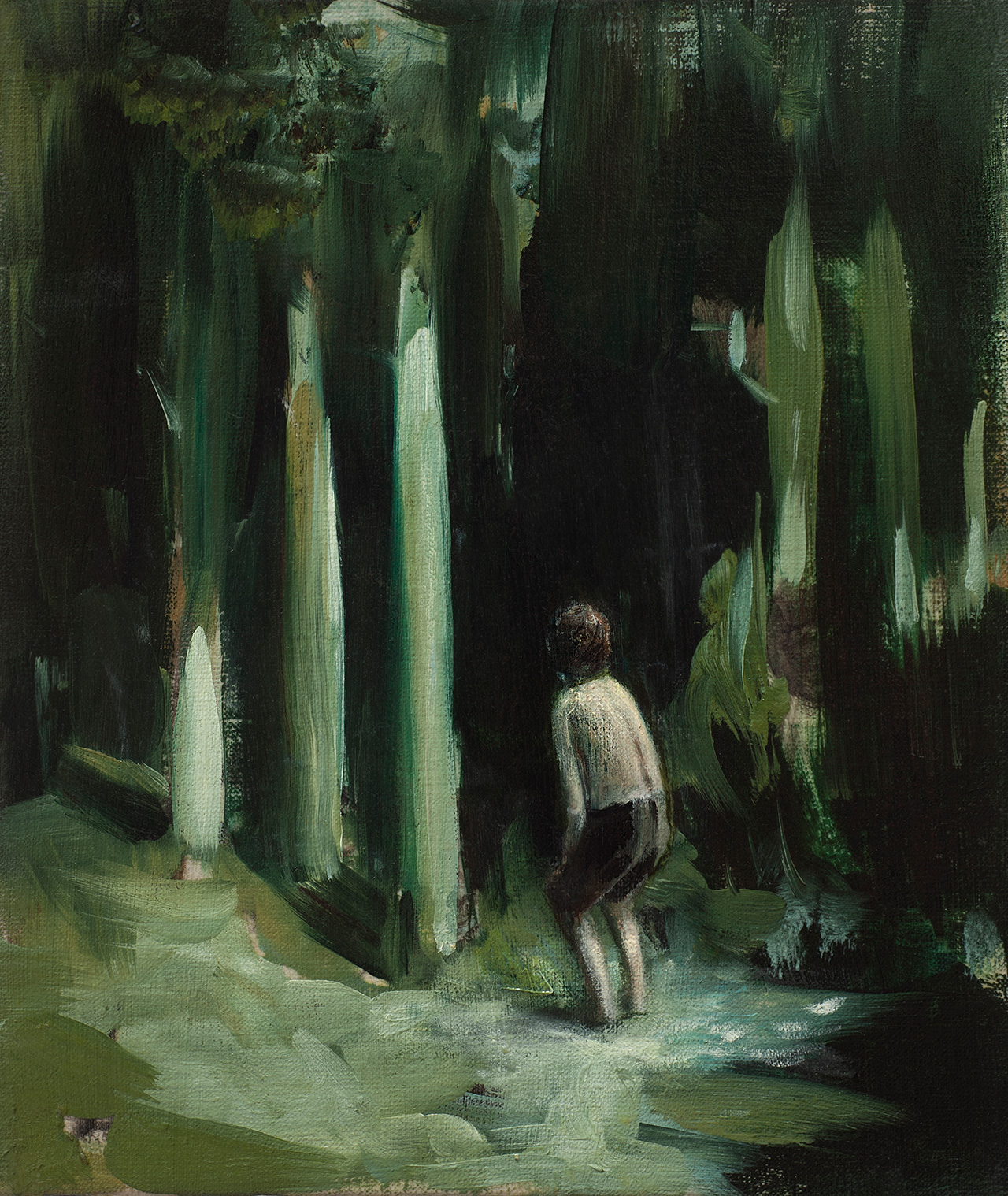 Julia Medyńska - Come In (Oil on Canvas | Size: 25.5 x 30.5 cm | Price: 5000 PLN)