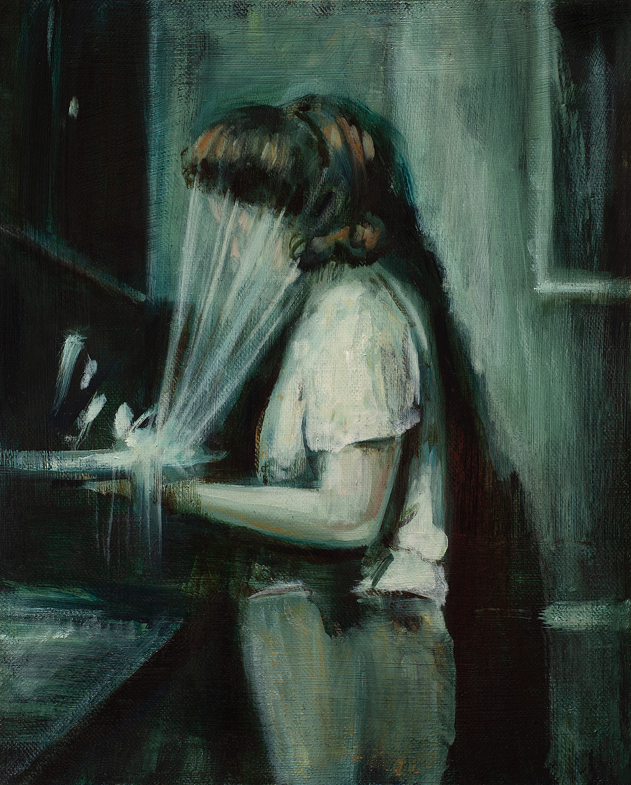 Julia Medyńska - Daily Routine (Oil on Canvas | Größe: 24 x 30 cm | Preis: 5000 PLN)