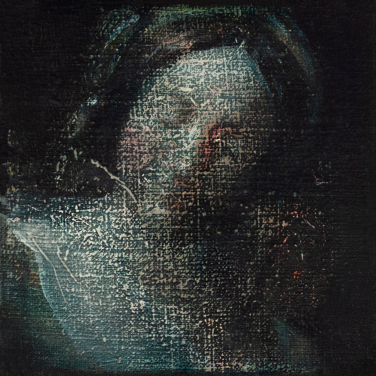 Julia Medyńska - Garage Madonna (Oil on Canvas | Wymiary: 20 x 20 cm | Cena: 4500 PLN)