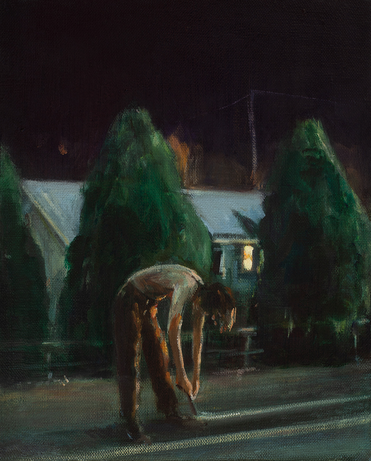 Julia Medyńska - Night Worker (Oil on Canvas | Size: 24 x 30 cm | Price: 5000 PLN)