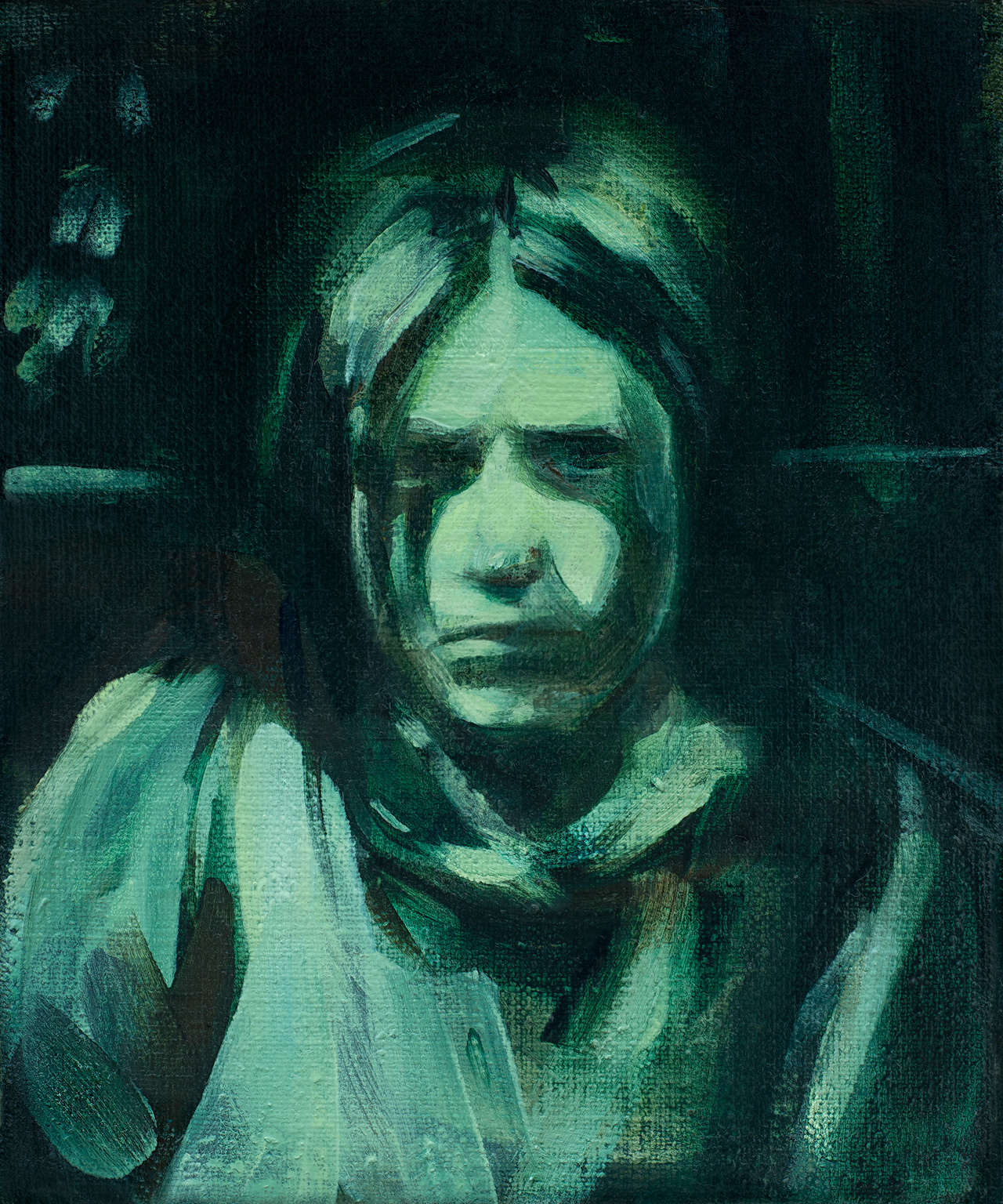 Julia Medyńska - The Chief (Oil on Canvas | Wymiary: 20 x 25 cm | Cena: 4500 PLN)