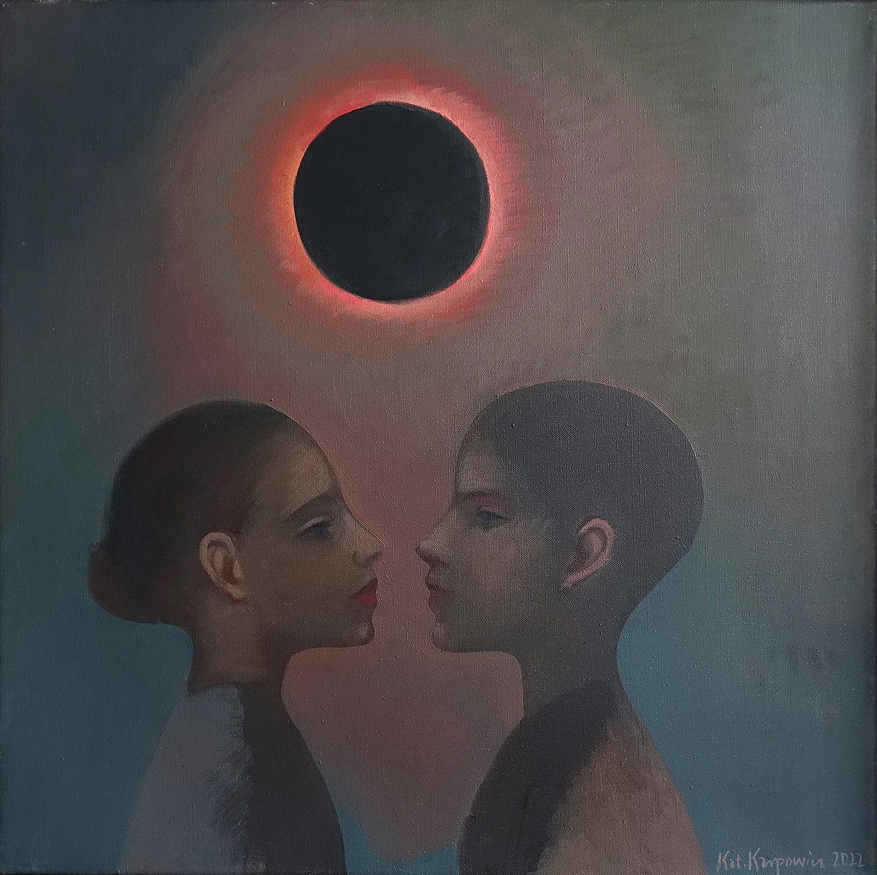 Katarzyna Karpowicz - Chawa i Chaim (Oil on Canvas | Wymiary: 60 x 60 cm | Cena: 16000 PLN)
