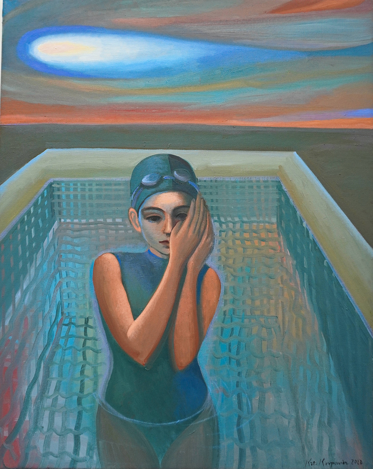 Katarzyna Karpowicz - Comet (Oil on Canvas | Wymiary: 80 x 100 cm | Cena: 28000 PLN)