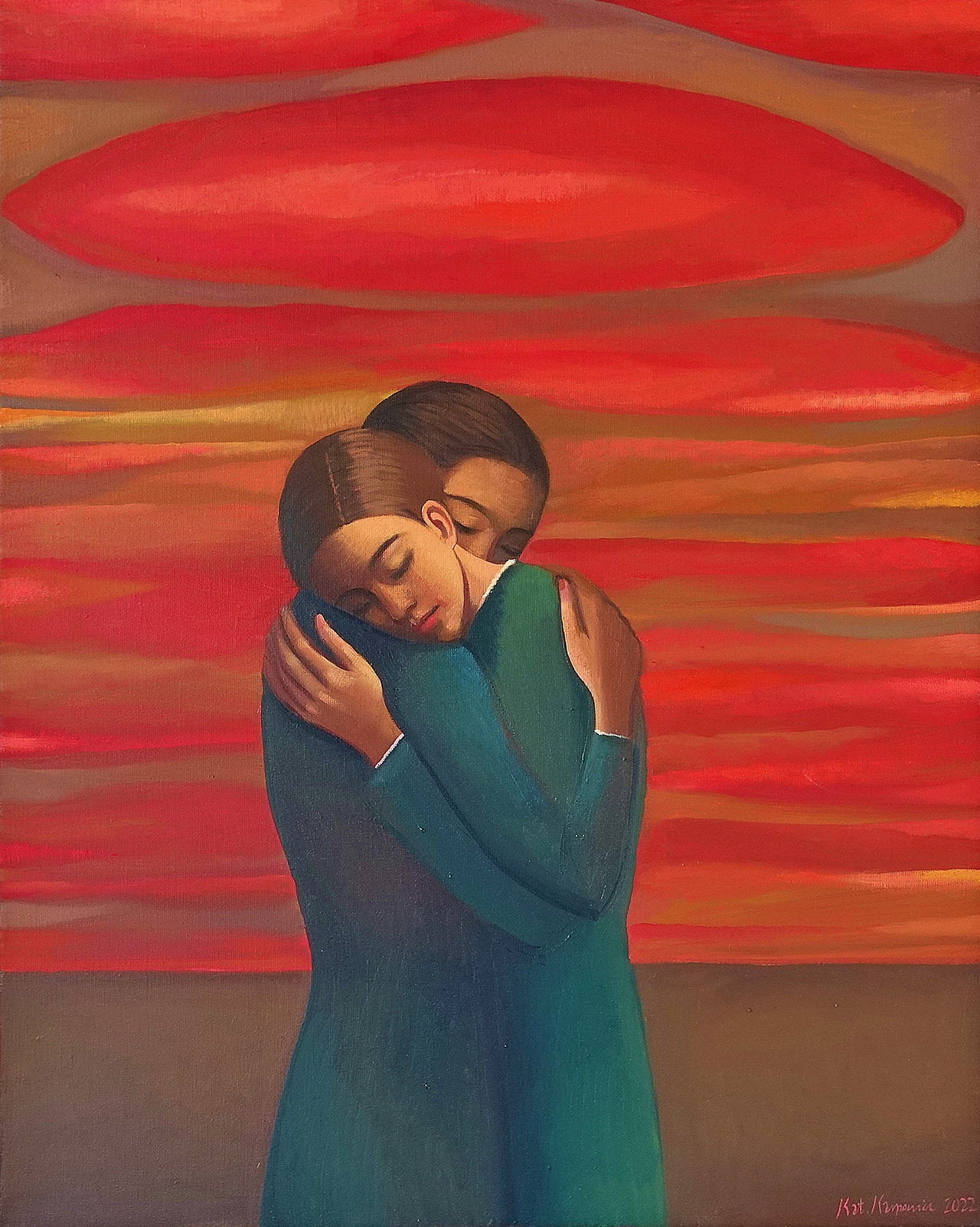 Katarzyna Karpowicz - Compassion (Oil on Canvas | Size: 80 x 100 cm | Price: 30000 PLN)