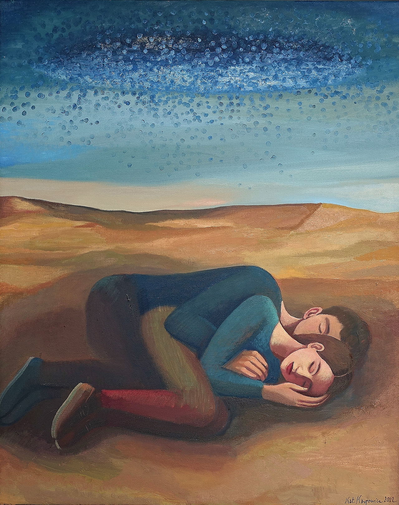 Katarzyna Karpowicz - Together (Oil on Canvas | Wymiary: 80 x 100 cm | Cena: 30000 PLN)