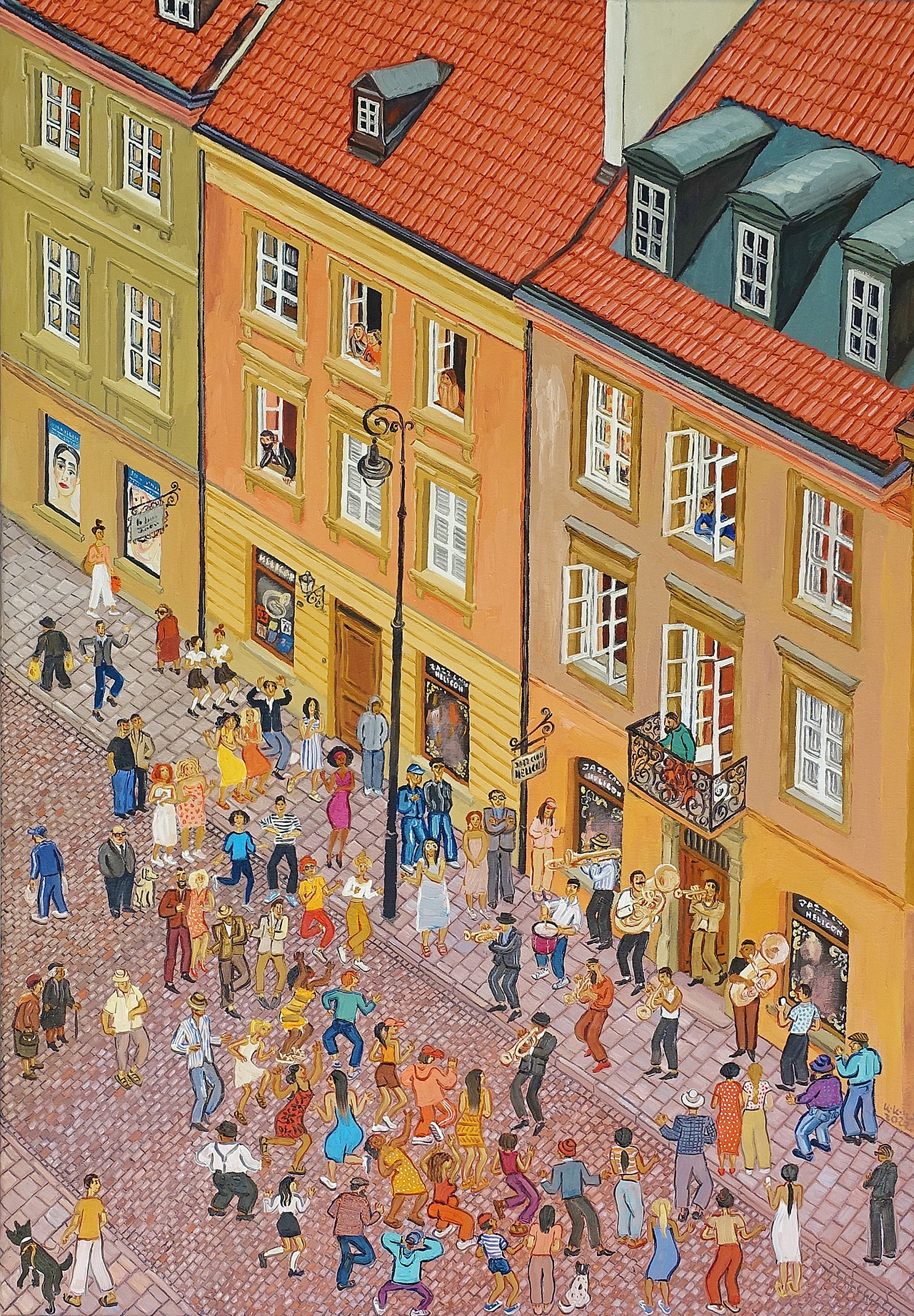 Krzysztof Kokoryn - Jazz Cafe Helicon (Oil on Canvas | Size: 76 x 106 cm | Price: 16000 PLN)
