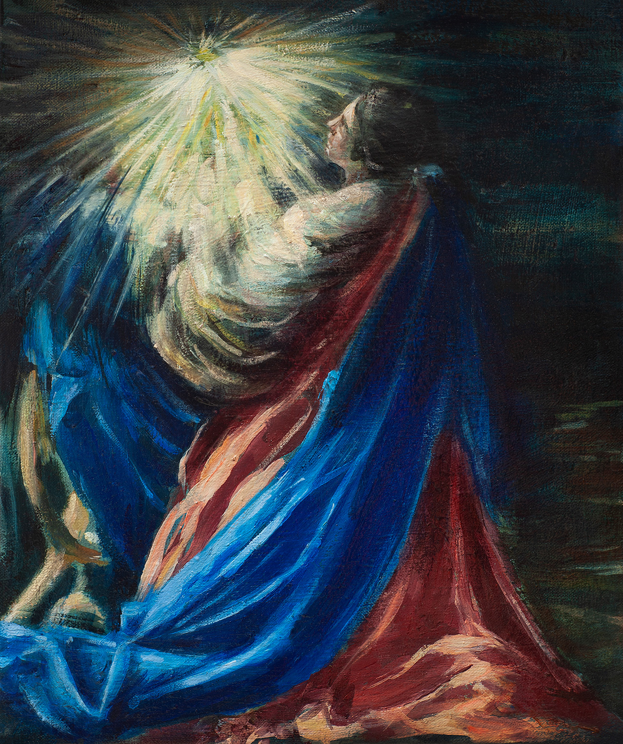 Julia Medyńska - The Offering (Oil on Canvas | Größe: 26 x 31 cm | Preis: 5000 PLN)