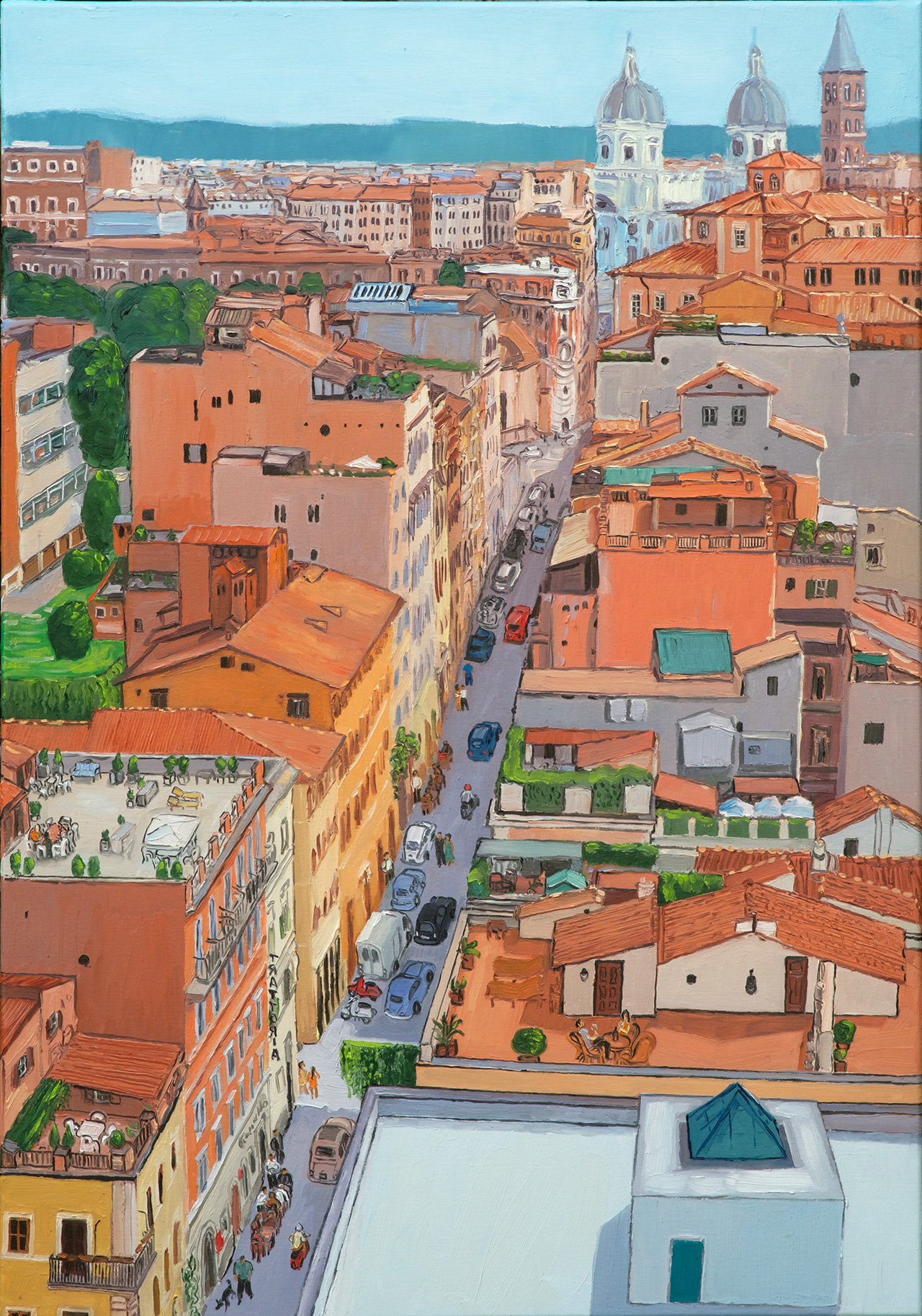 Krzysztof Kokoryn - Via Panisperna (Oil on Canvas | Wymiary: 70 x 100 cm | Cena: 18000 PLN)