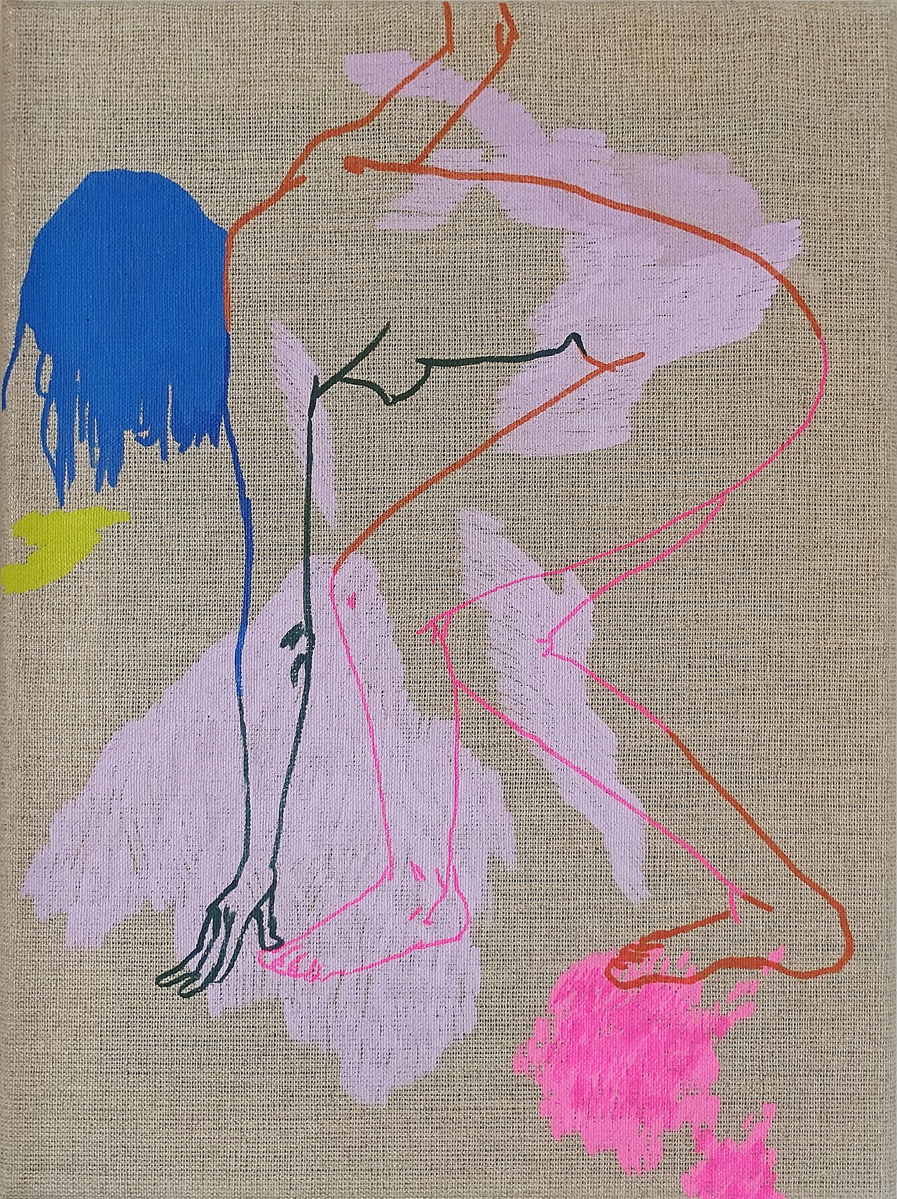 Agnieszka Sandomierz - Back to balance (Tempera on canvas | Wymiary: 36 x 46 cm | Cena: 4000 PLN)