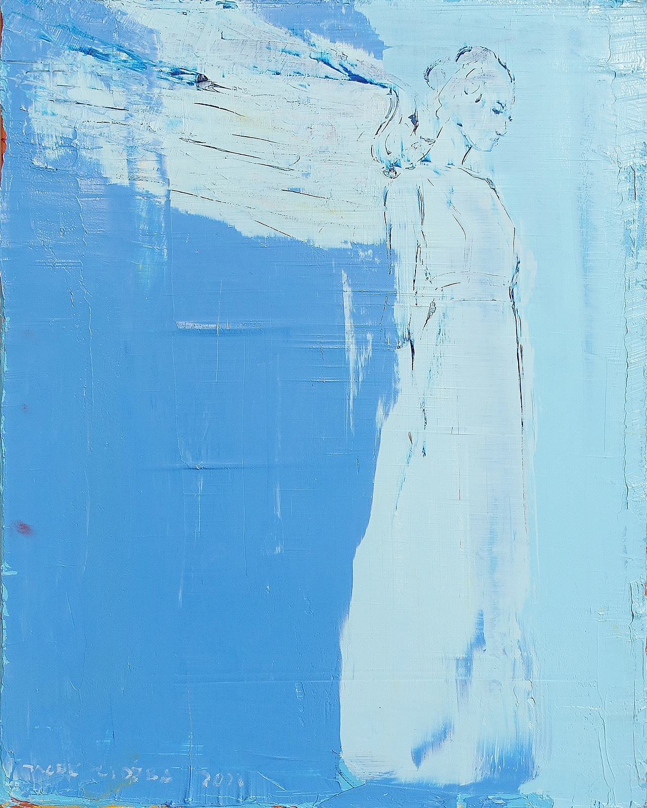 Jacek Łydżba - Blue angel (Oil on Canvas | Size: 46 x 56 cm | Price: 4500 PLN)