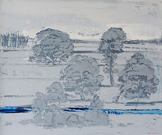 Jacek Łydżba : Gray landscape : Oil on Canvas