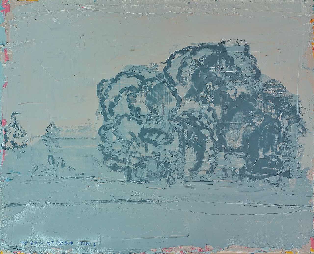 Jacek Łydżba - Landscape blue (Oil on Canvas | Size: 56 x 46 cm | Price: 4500 PLN)