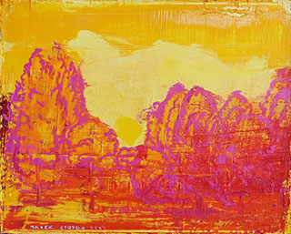Jacek Łydżba : Landscape red : Oil on Canvas