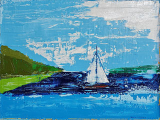 Jacek Łydżba : Sailboat : Oil on Canvas