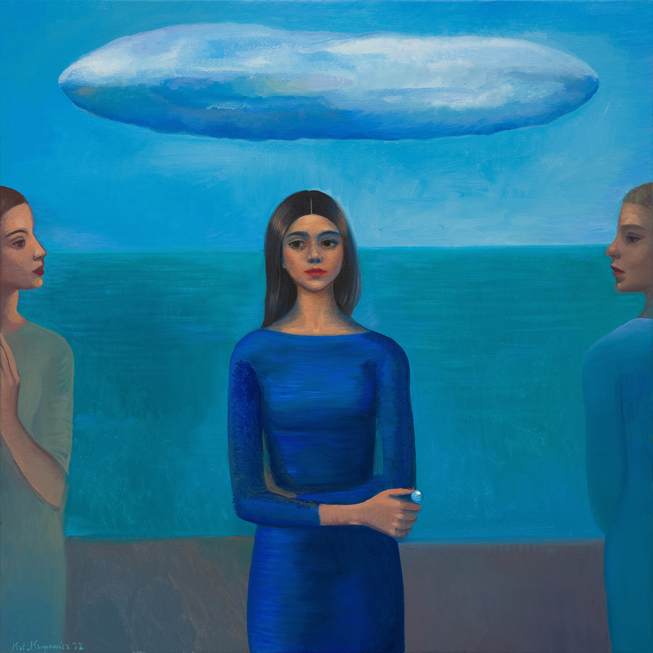 Katarzyna Karpowicz - Niebieska chmura (Oil on Canvas | Size: 120 x 120 cm | Price: 38000 PLN)
