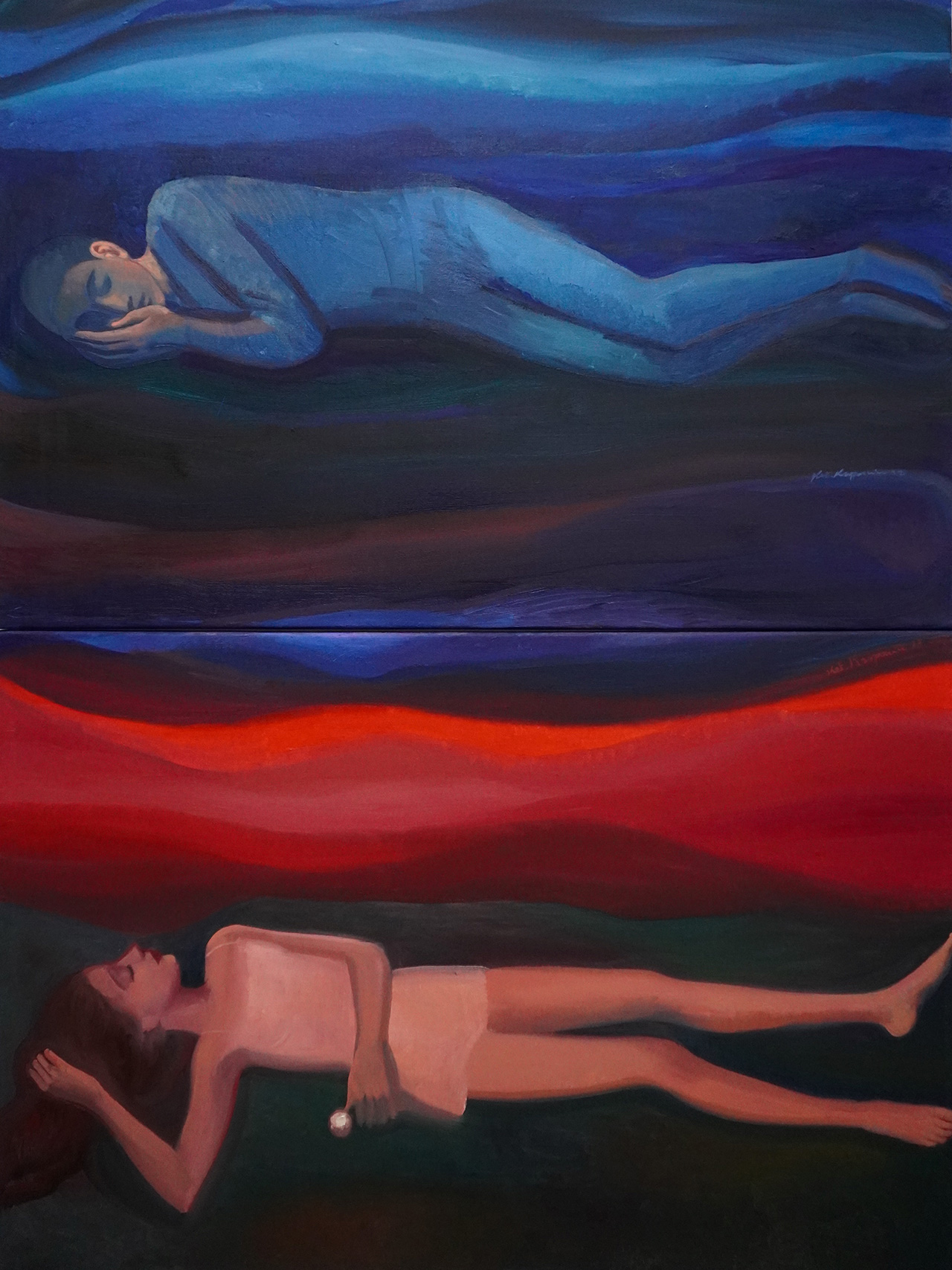 Katarzyna Karpowicz - Śnimy o sobie (Oil on Canvas | Größe: 120 x 160 cm | Preis: 40000 PLN)