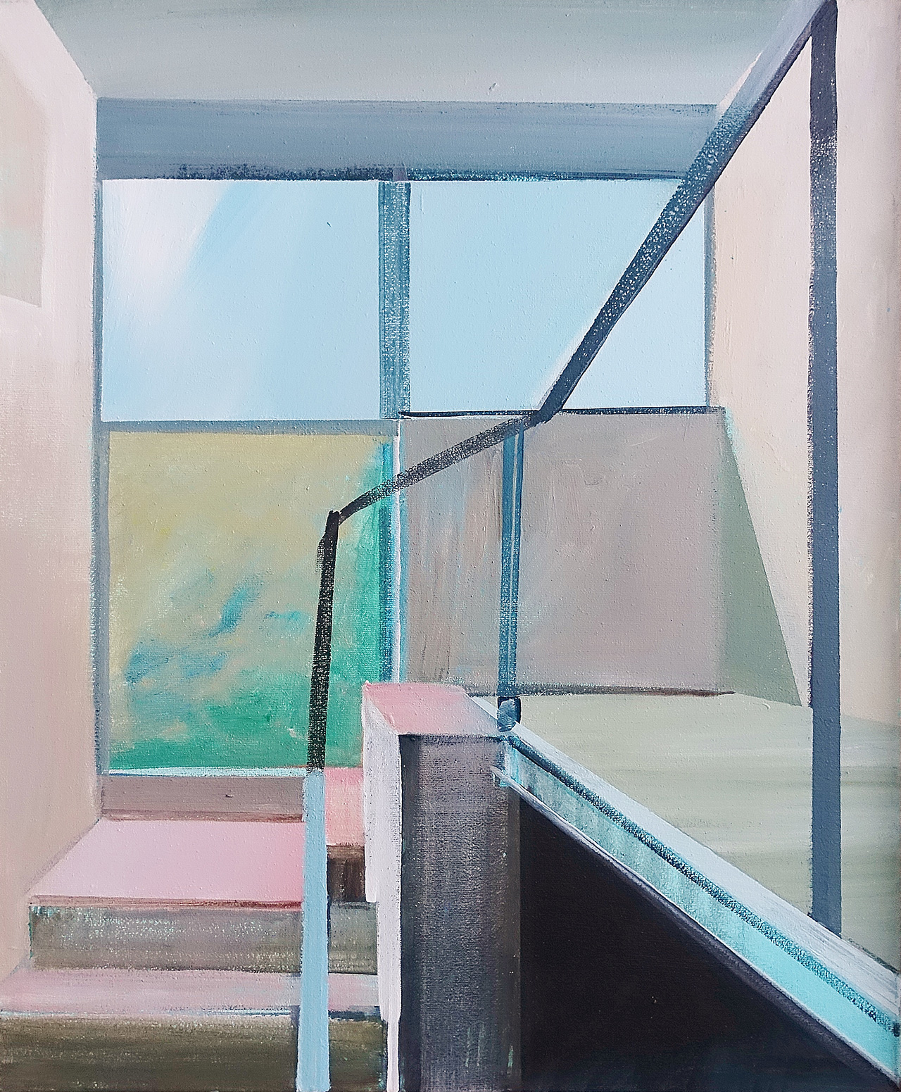 Maria Kiesner - Rietveld 2 (Tempera on canvas | Size: 38 x 46 cm | Price: 3500 PLN)