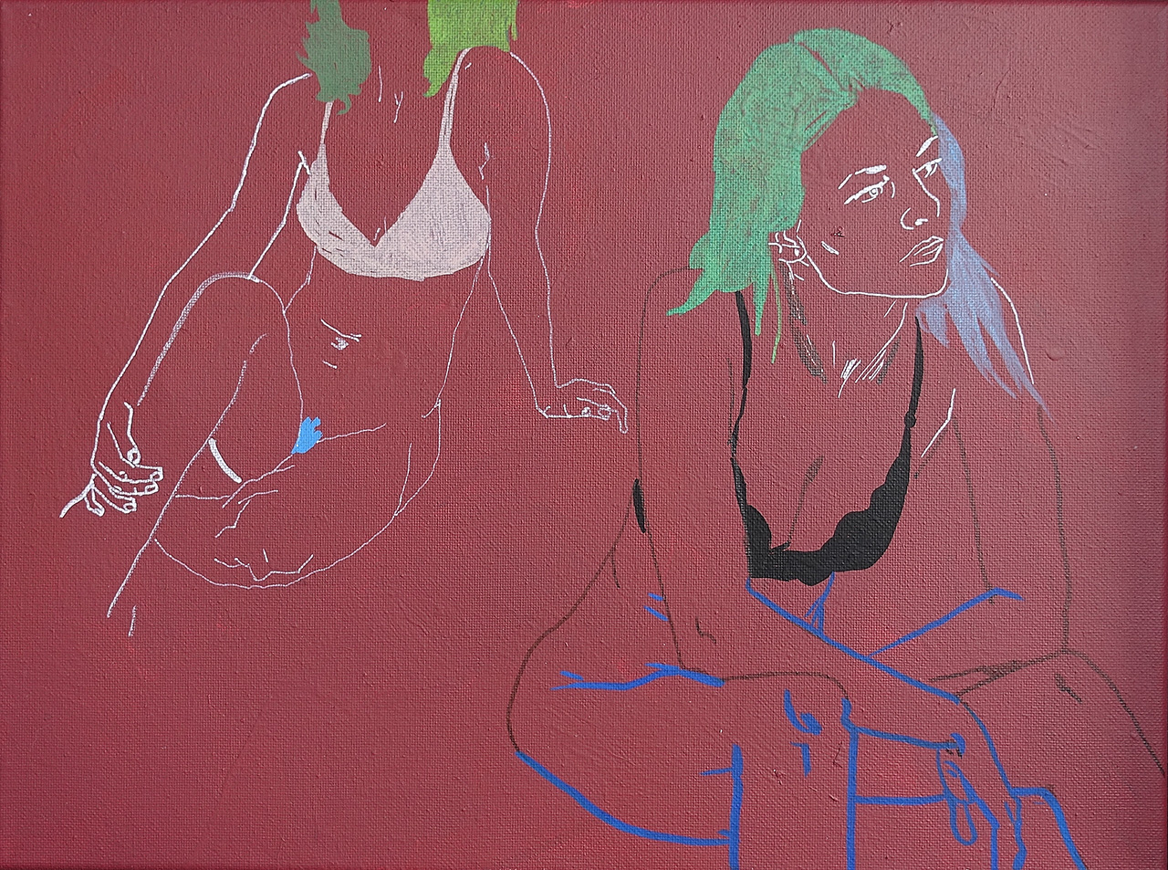 Agnieszka Sandomierz - Positive negative (Tempera on canvas | Size: 46 x 36 cm | Price: 2800 PLN)