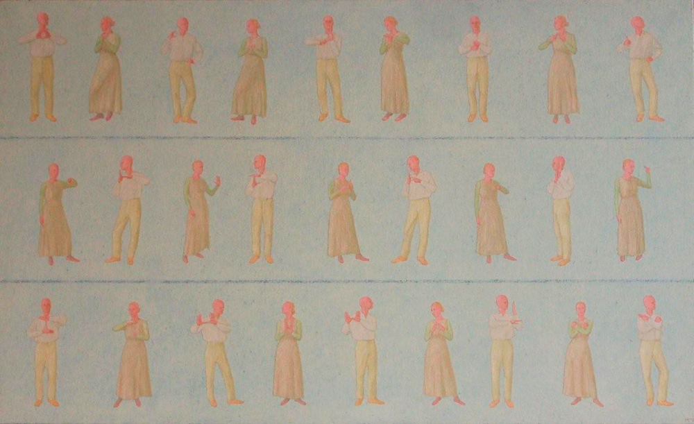 Mikołaj Kasprzyk - Sign language (Oil on Canvas | Size: 125 x 78 cm | Price: 7000 PLN)