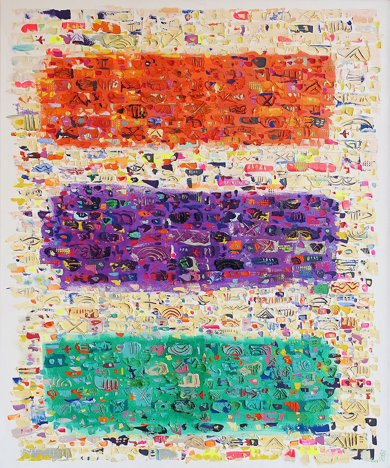 Krzysztof Pająk - Three colours 2 (Oil on Canvas | Size: 106 x 126 cm | Price: 12000 PLN)
