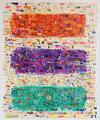 Krzysztof Pająk : Three colours 2 : Oil on Canvas