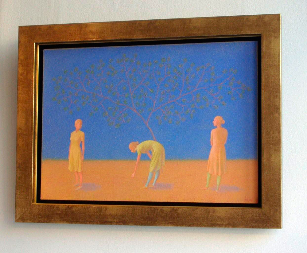 Mikołaj Kasprzyk - Under the tree (Oil on Canvas | Wymiary: 72 x 53 cm | Cena: 3600 PLN)