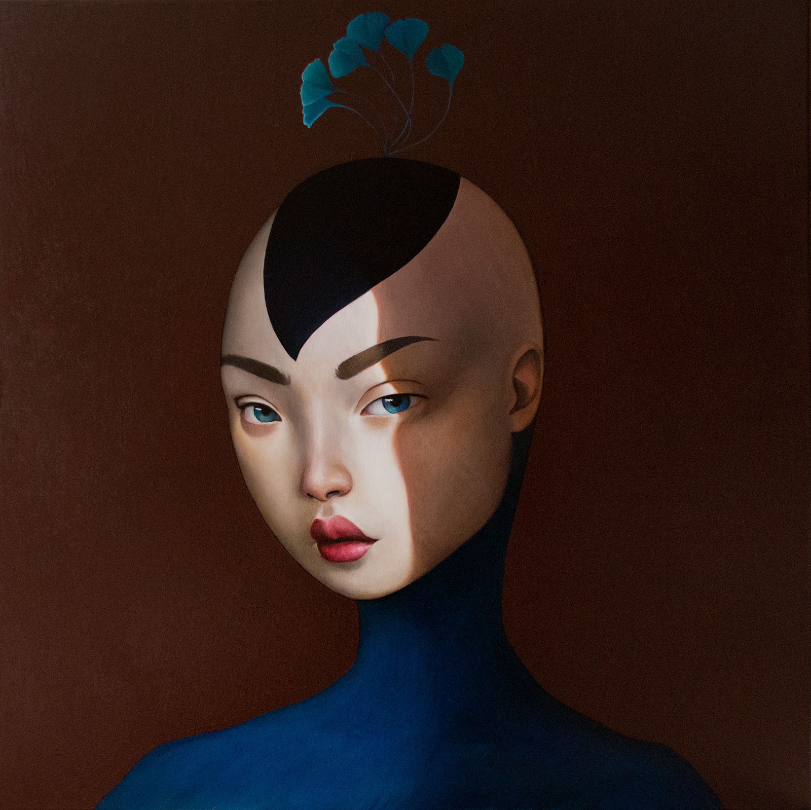 Katarzyna Kubiak - Peacock (Oil on Canvas | Size: 96 x 96 cm | Price: 14000 PLN)