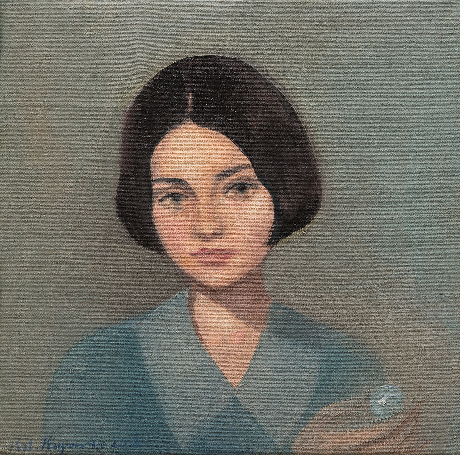 Katarzyna Karpowicz - Barbara (Oil on Canvas | Size: 30 x 30 cm | Price: 9000 PLN)