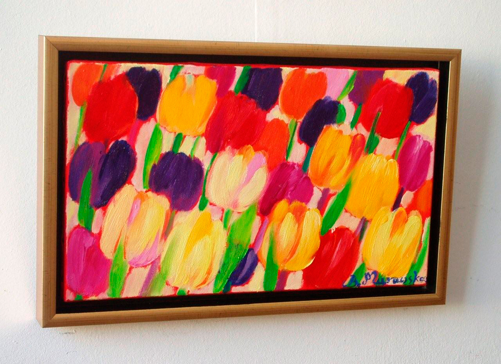 Beata Murawska - Tulips (Oil on Canvas | Wymiary: 52 x 33 cm | Cena: 3200 PLN)