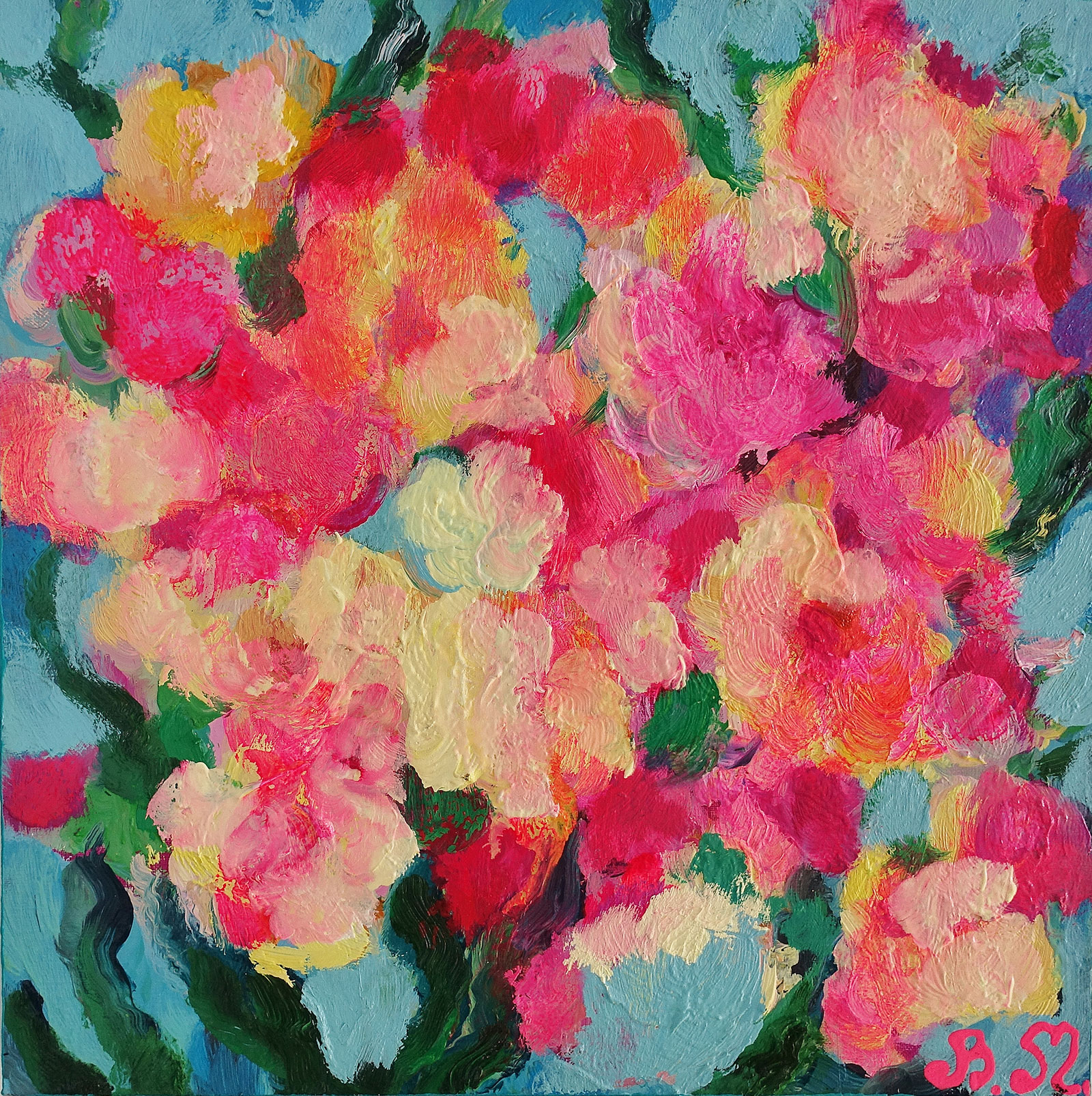 Beata Murawska - Pink May Day (Oil on Canvas | Wymiary: 40 x 40 cm | Cena: 3500 PLN)