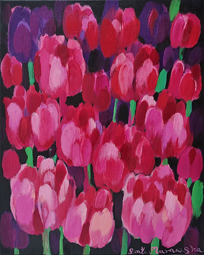 Beata Murawska : Pink winter : Oil on Canvas