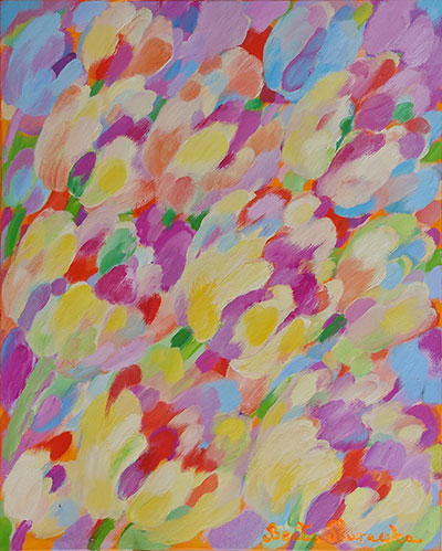 Beata Murawska : Romantic tulips : Oil on Canvas