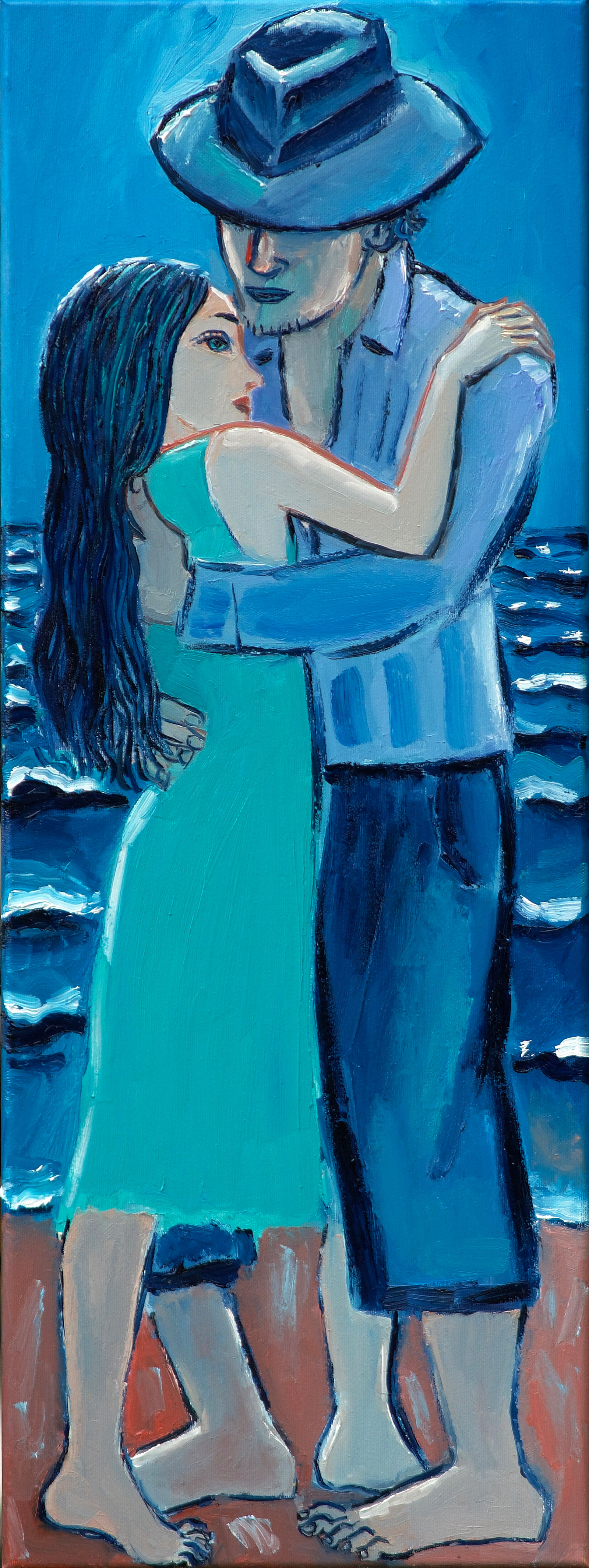 Krzysztof Kokoryn - Dancing by the moon (Oil on Canvas | Size: 30 x 80 cm | Price: 8000 PLN)