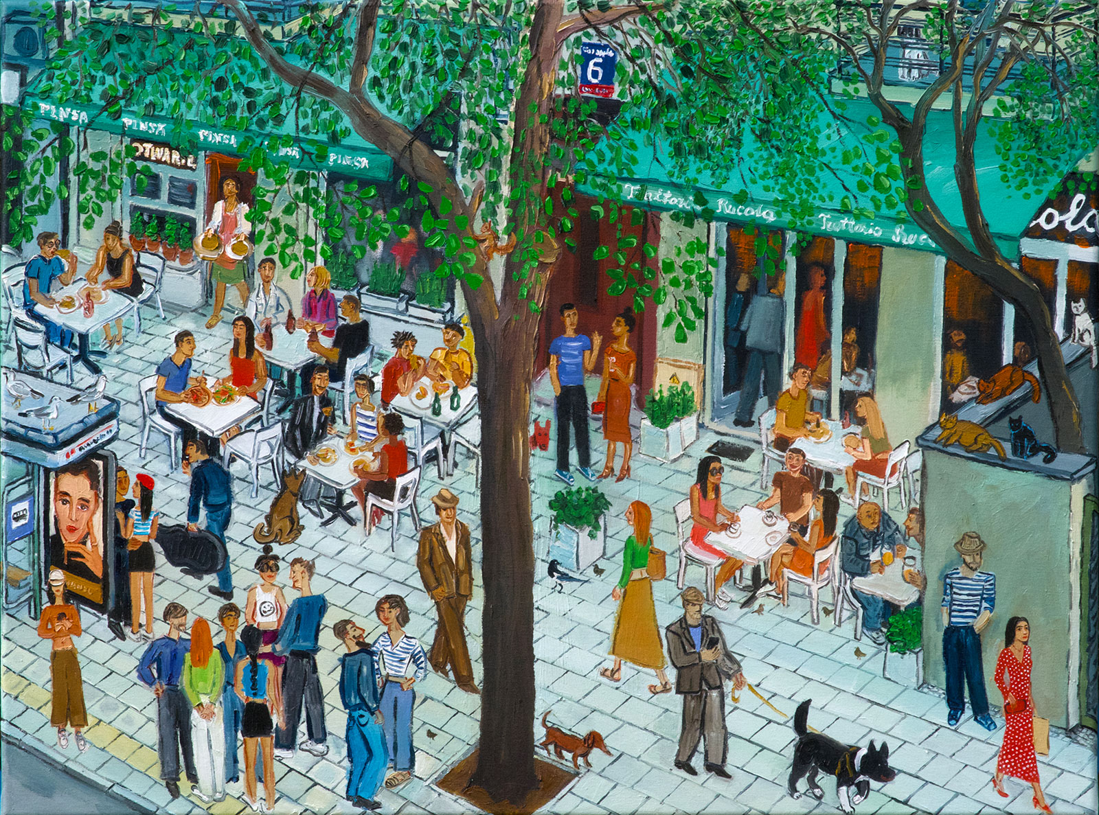 Krzysztof Kokoryn - Ulica Francuska 6 (Oil on Canvas | Wymiary: 80 x 60 cm | Cena: 14000 PLN)