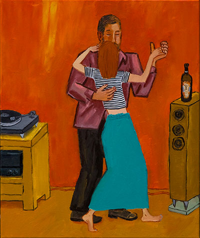 Krzysztof Kokoryn : Couple dancing : Oil on Canvas