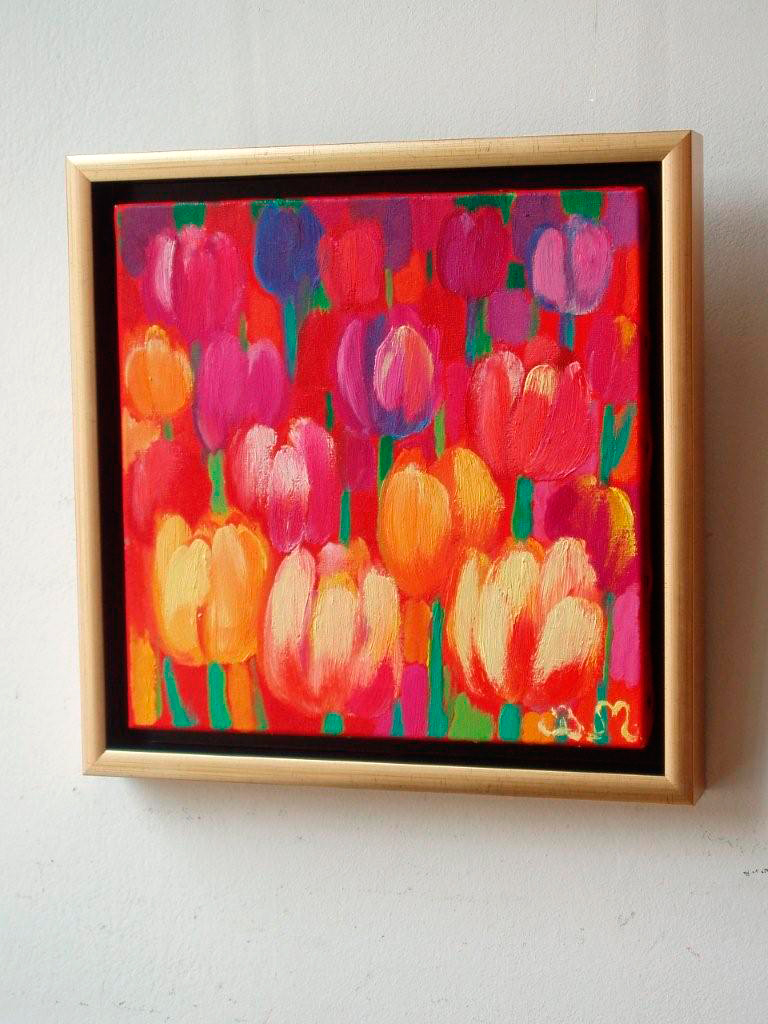 Beata Murawska - Tulips (Oil on Canvas | Wymiary: 36 x 36 cm | Cena: 2500 PLN)