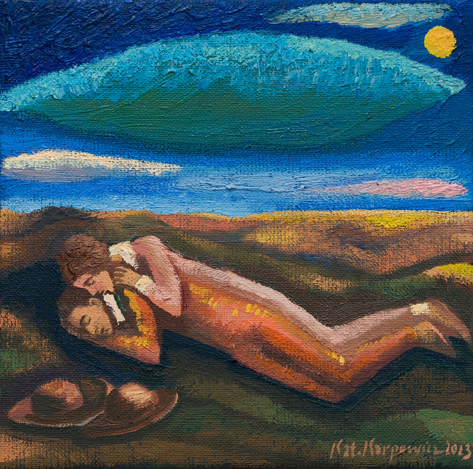 Katarzyna Karpowicz - Szczęśliwe życie (Oil on Canvas | Wymiary: 20 x 20 cm | Cena: 9000 PLN)
