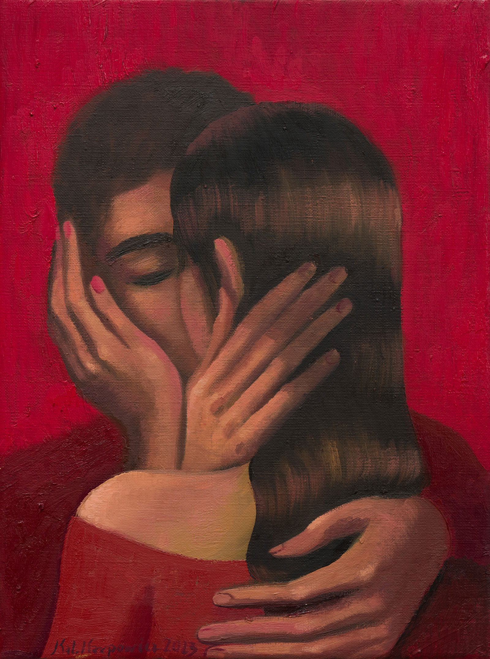 Katarzyna Karpowicz - Gorący pocałuenk (Oil on Canvas | Size: 30 x 40 cm | Price: 14000 PLN)