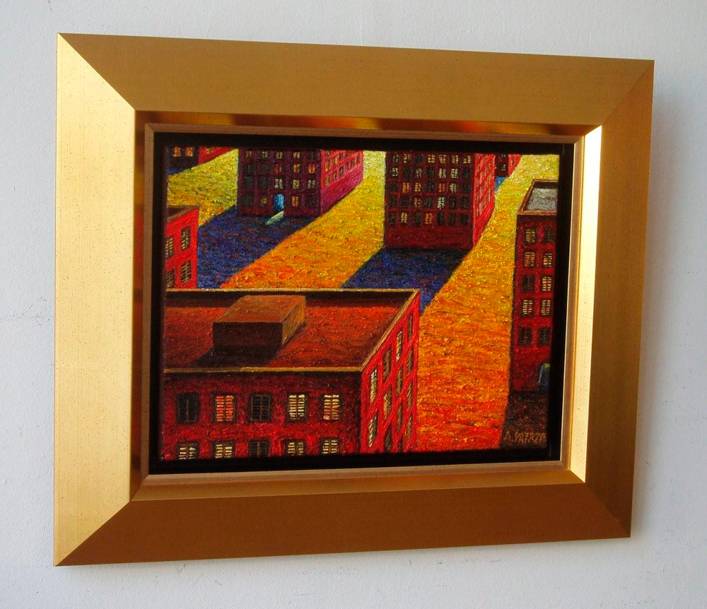 Adam Patrzyk - Buildings (Oil on Canvas | Wymiary: 61 x 51 cm | Cena: 5500 PLN)