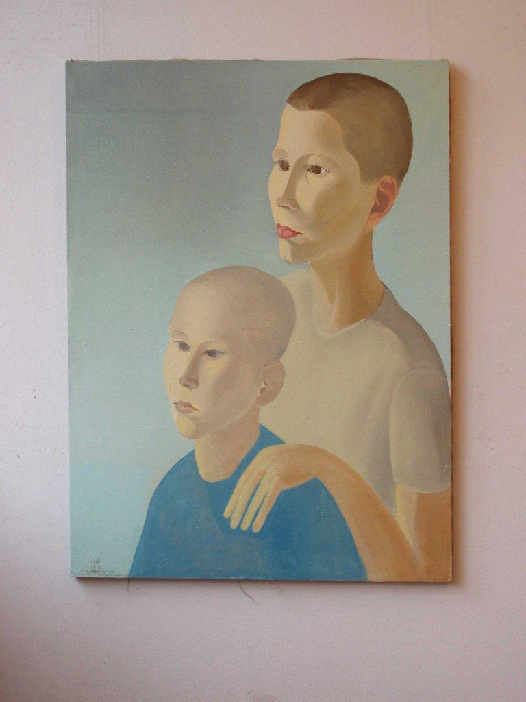 Tomasz Karabowicz - Boys (Oil on Canvas | Wymiary: 82 x 110 cm | Cena: 5000 PLN)