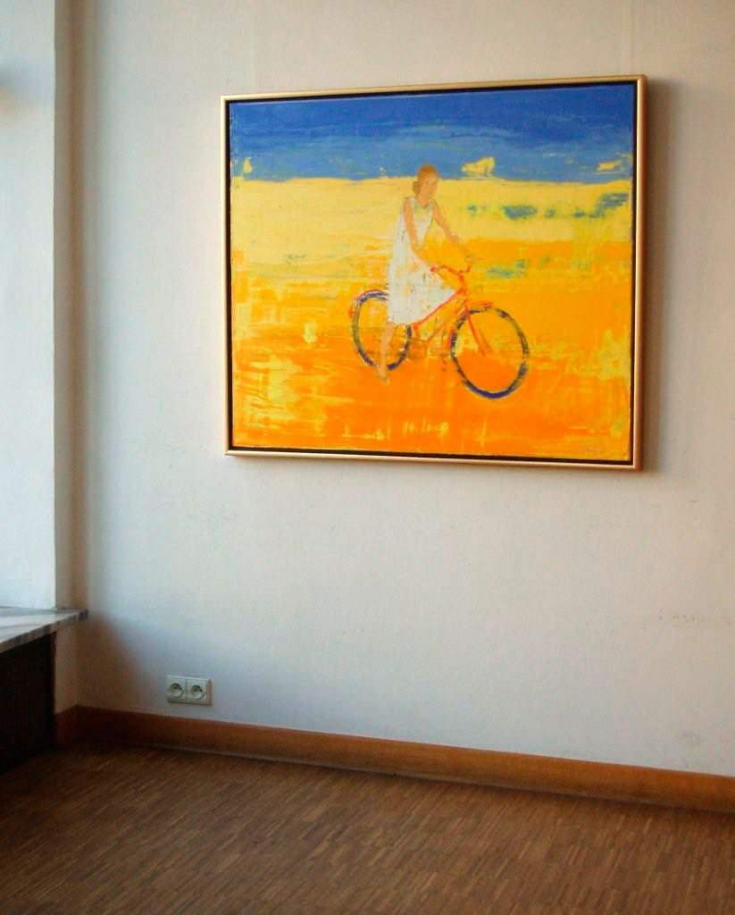 Jacek Łydżba - Bicykle (Oil on Canvas | Wymiary: 125 x 105 cm | Cena: 7000 PLN)