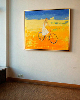 Jacek Łydżba : Bicykle : Oil on Canvas