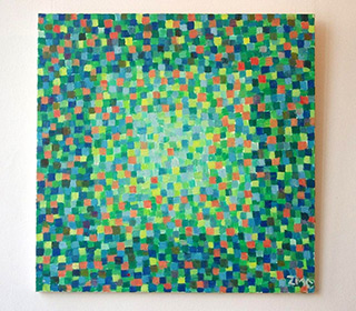 Zofia Matuszczyk-Cygańska : Green : Oil on Canvas